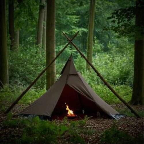 2 3 4 Person Pentagon Pyramid Flamming Teepee Shelter Tent Car Tent Hiking Awning Party Pergola Outdoor Camping Army Relief Tent