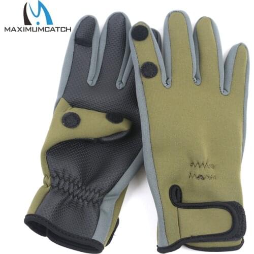 Maximumcatch 1 Pair Neoprene Fishing Gloves Waterproof Anti-Slip Fishing Gloves