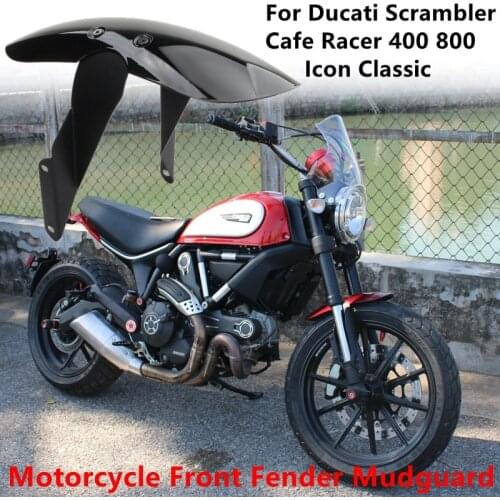 Motorcycle Front Fender Mudguard Cover Red Splash Guard Mud Flap Protector For Ducati Scrambler Cafe Racer 400 800 Icon Classic