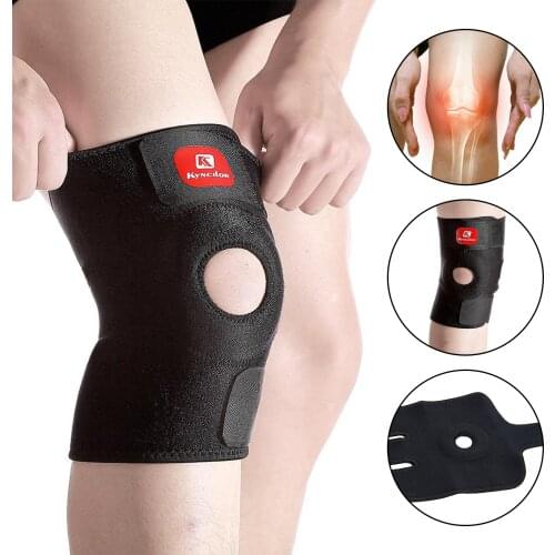 Knee Brace Support - Relieves Meniscus Tear, Arthritis, Tendonitis Pain - Open Patella Dual Stabilizers Adjustable Straps