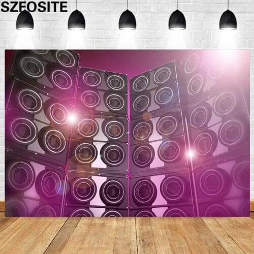 Retro Super Loud Speaker Theme Party Cool Background Happy Carnival Decoration Photography Studio Photo Custom Vinyl Backdrop