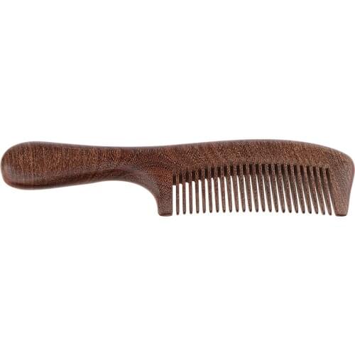 Hand Comb Made of Natural Sandalwood Hand Comb with Fine Teeth Detangling