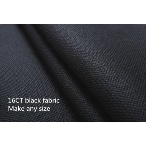 Canvas 16CT Black 150X50cm Or Make Any Size Factory Shop Fabric Cross Stitch Aida Cloth Available