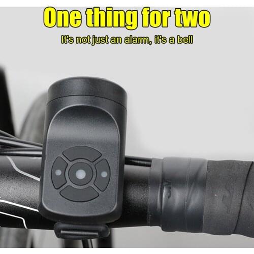 2 in 1 USB Rechargeable Bicycle Anti Theft Alarm Bell 4 Sounds Electric Horn for MTB Mountain Road Bike Cycling Accessories