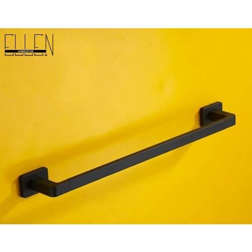 Vidric Black Square Bathroom Single Towel Rack Towel Bar Rubble Bronze Finished