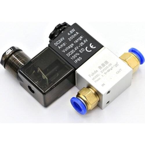 Air Solenoid Valves 2V025-08 2 Position 2 Port 1/4" Normally Closed Pneumatic Solenoid Valve 12V 24V 110V 220V Volt