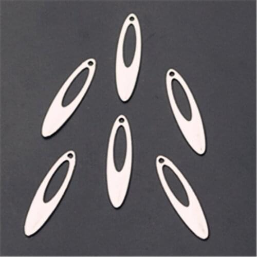 WKOUD 20pcs Silver Color hollow oval Metal Scraps charm fashion earrings bracelet DIY pop jewelry pendants A965