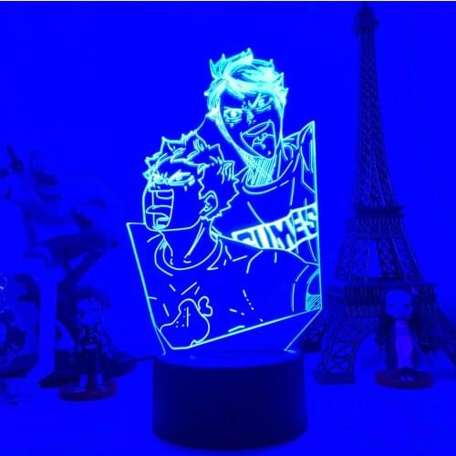 Japanese Friends Anime Haikyuu Volleyball 3D Night Lights LED Manga Gift Dormitory Bedroom Table Lamp Lights for Room Haikyu