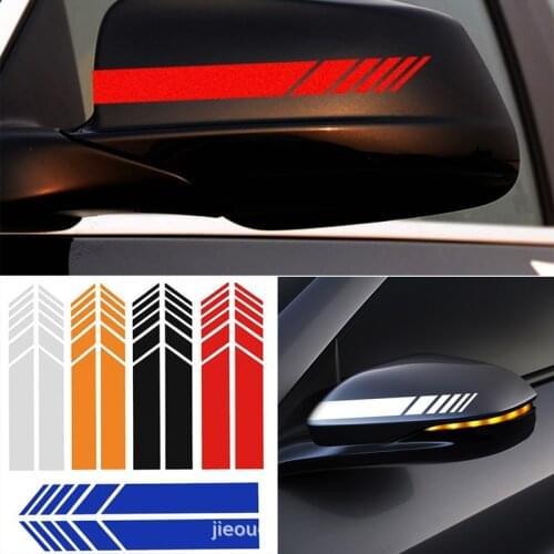 2pcs Rear View Mirror Stickers Car Styling for Volkswagen POLO Tiguan Passat Golf EOS Scirocco Bora Lavida Touran Beetle CC