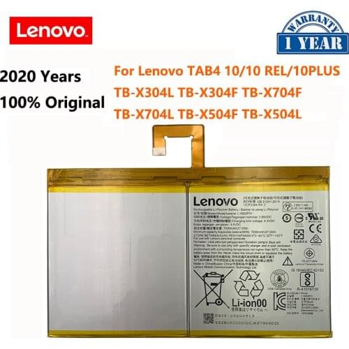 100% Original For Lenovo TAB4 10 REL PLUS TB-X304F TB-X704L TB-X704F TB-X304L TB X504F X504L L16D2P31 7000mAh Battery Batteries