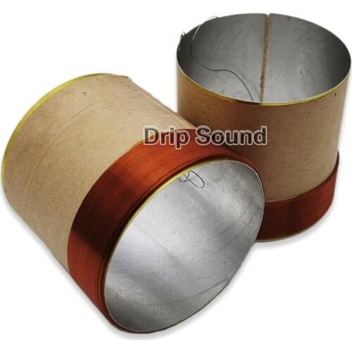 2pcs 49.5mm 49.5 Core 8ohm Bass Voice Coil ASV White Aluminium Woofer Sound Drive Speaker Repair Parts 4-Layer