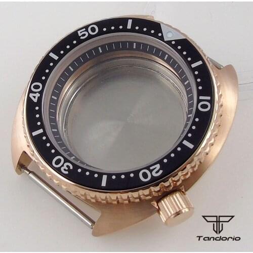 45mm Bliger rose golden steel case sapphire glass fit Japan NH35 NH36 movement