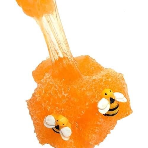 60ml Bee Kids Slime Toy Stress Reliever Plasticine Scented Fluffy Mud Clay Adults Stress Relief Toys Charms Slime Clay