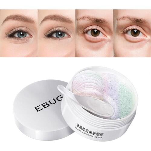 60Pcs 80g Collagen Eye Patches Remove Dark Circles Anti-Wrinkle Eye Care Puffy Eyes Treatment Eye Pads for Girl