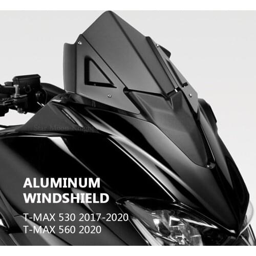 Motorcycle Accessories Aluminum Windscreen Windshield Wind Shield Deflector For Yamaha T-MAX 530 560 TMAX T MAX 2017-2020 2019