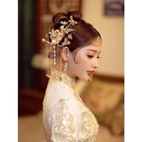 Chinese style Xiuhe clothes hair accessories are exquisite and beautiful, ancient style accessories, ancient Chinese clothes