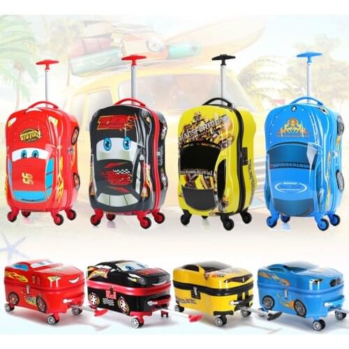 New Kids Cartoon Travel Trolley Travel Bag on Wheels Suitcase for Kids Children Luggage Suitcase Rolling Case School Bag
