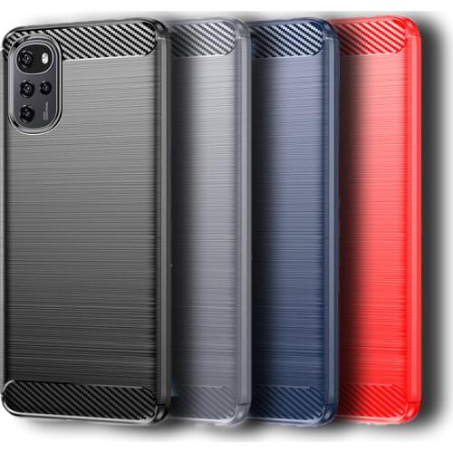 For Motorola Moto E7 Plus Case For Moto E7 Plus Cover Carbon Fiber Shockproof Silicone Protective Phone Bumper For Moto E7 Plus