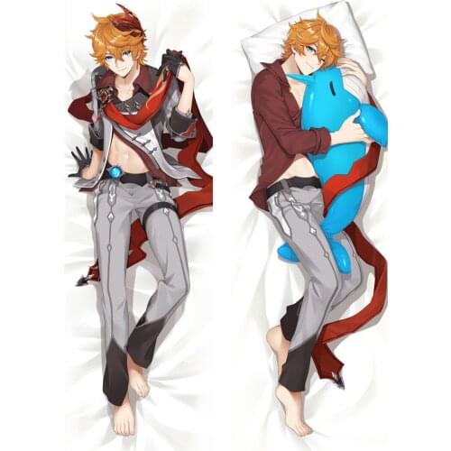 Anime Genshin Impact Tartaglia Cosplay Dakimakura Pillow Case Cover Doulble Side Bedding Hugging Body Pillowcase Peachskin