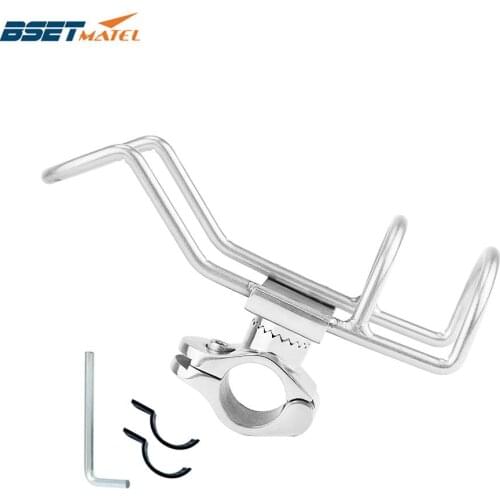 Marine Grade Stainless Steel 316 fishing rod rack holder pole bracket support clamp on rail mount 26 or 32mm boat Accessories