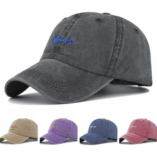 [DIFF COOL]yours letter embroidery outdoor sports peaked cap washed 100% cotton baseball hat ladies men hat dad truck hat garros