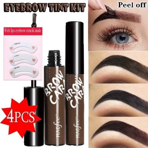 1 Set Of Lazy Eyebrow Dyeing Cream Natural Waterproof Long-Lasting Eyebrow Pencil Eyebrow Tattoo Gel Dye Female Cosmetics