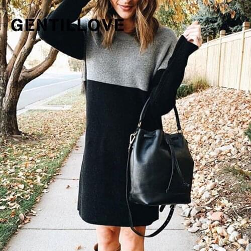 Модные трикотажные платья GENTILLOVE China At AliExpress