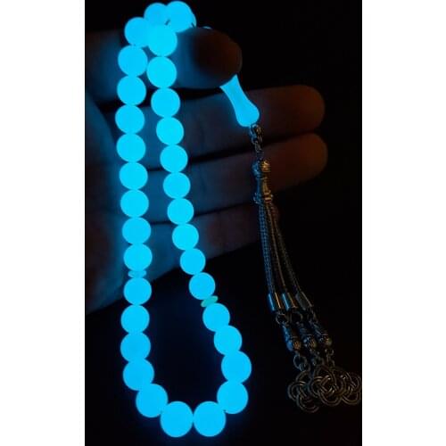 Alpaka Tassels 10mm Blue Highlighter Rosary
