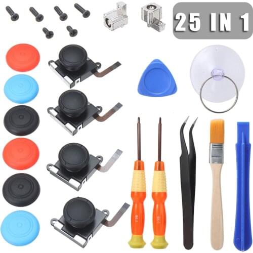 Mayitr 1pc 25-in-1 Game Handle Analog Joystick Thumb Stick Repair Parts Replacement For Nintend Switch Joy-con