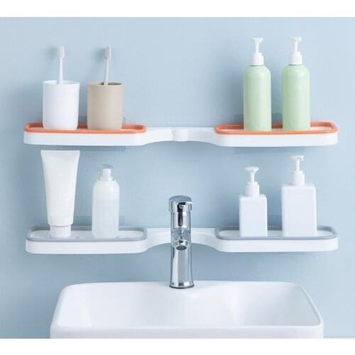Multifunctional Storage Rack Hand-washing Sink Dual-purpose Shelf Corner Foldable Wall-mounted Storage Rack Home Bathroom Decor