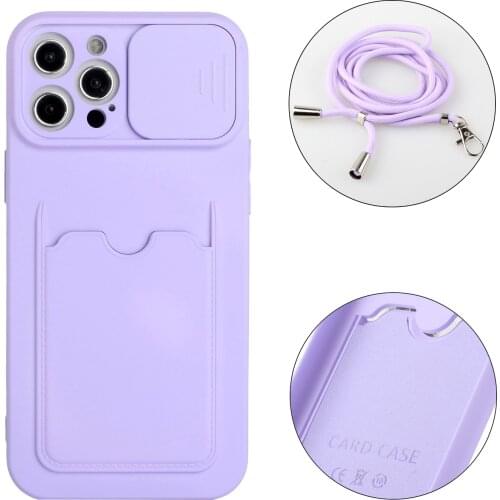 For Soft Silicone Case Back Cover For iPhone12 Pro max Fashion Candy color Couples Cover Card Slot Holder Solid Color
