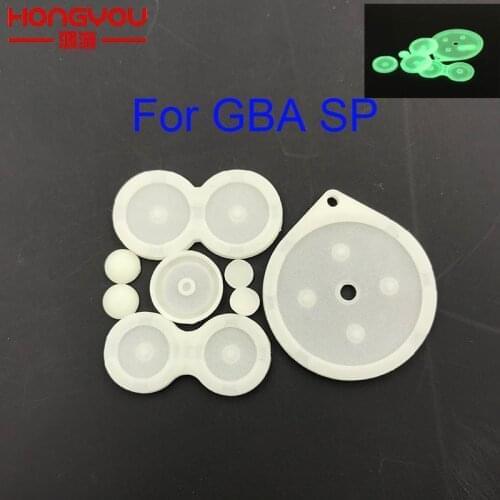 100Set For GBA SP Glow in the night Luminous rubber pad conductive rubber for Gameboy Advance SP housing shell repair
