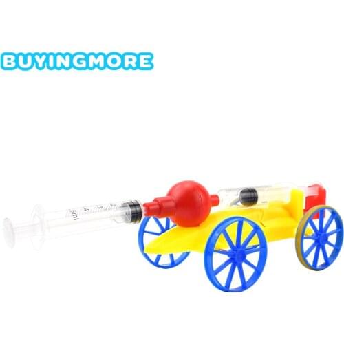 Compressed Air Powered Car Model Kit Science Toys for Kids DIY Assembly Vehicle Plastic Model Car Educational Toys for Boys Gift