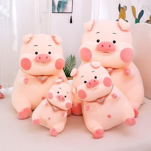 2021 New Cartoon Cute Pink Pig Plush Toys Stuffed Animal Kawaii Fat Pig Plush Soft Pillow Cushion For Girls Kids Birthday Gifts