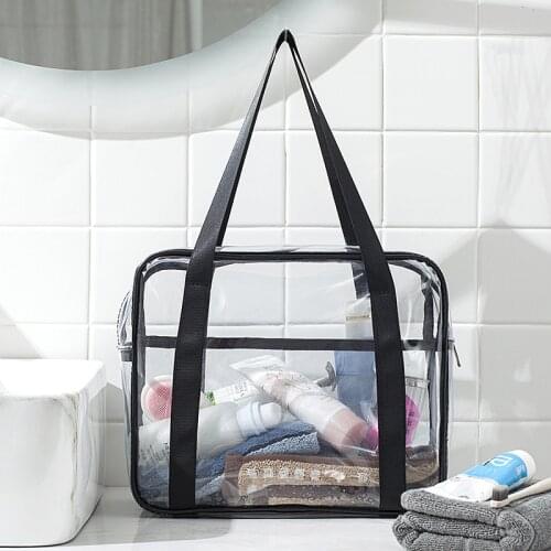 Unisex Large Capacity PVC Transparent Waterproof Travel Bag Portable Makeup Storage Bag Women Wash Bath Bag Toiletries Handbag