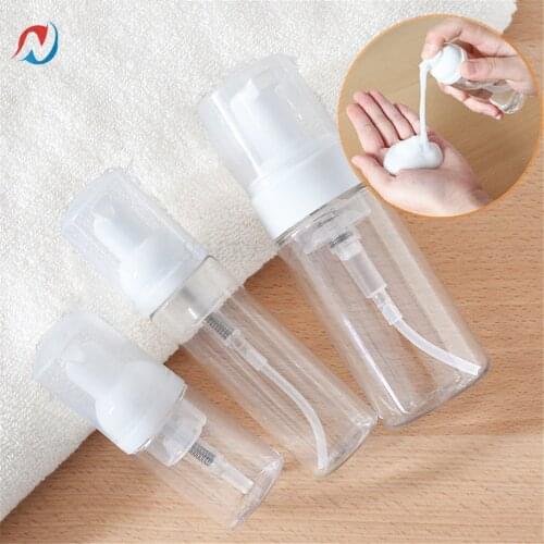 Free shipping 4Pcs 30/60/100/150ml Travel Mousse Foaming Shampoo Storage Bottle Dispenser Split Bottle Cosmetic Dispenser