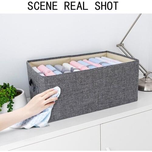 Clothes Storage Bag Closet Organizer Box with Reinforced Handle Durable for Clothing Books Comforters Blankets Bedding Toys Case