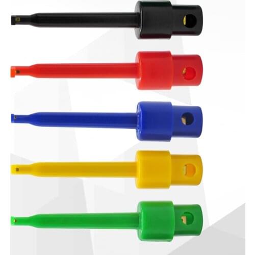 1PC Mini Single Multimeter Test Hook Clip Test Probe for Electronic Testing IC Grabber Round Crocodile Repair Tool