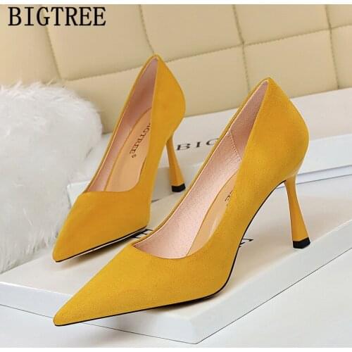Bigtree Women Shoes High Heel 2021 Heels Women Pumps Tacones Designer Shoes Spring Shoes Women Black High Heels Stiletto Heels