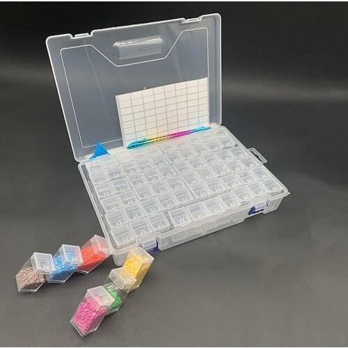 New product storage box 32/46/60/124 Diamond painting storage box Diamond painting accessories Bead container Mosaic storage boe