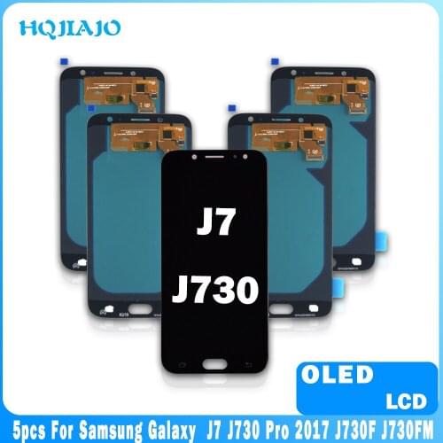 5PCS OLED LCD For Samsung Galaxy J7 J730 Pro 2017 J730F J730FM Touch Screen Digitizer LCD Display For Samsung J730 J7 Pro