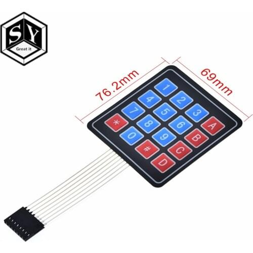 20PCS Great IT 16 Key 4 x 4 Membrane Switch Keypad 4x4 4*4 Matrix Array Matrix keyboard for Arduino smart car