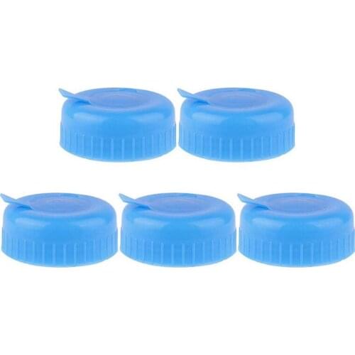 Water Jug Cap 5 Pack Plastic Water Bottle Cap Blue Gallon Drinking Water Bottle Cap Replacement Bottle Tool Leak Free