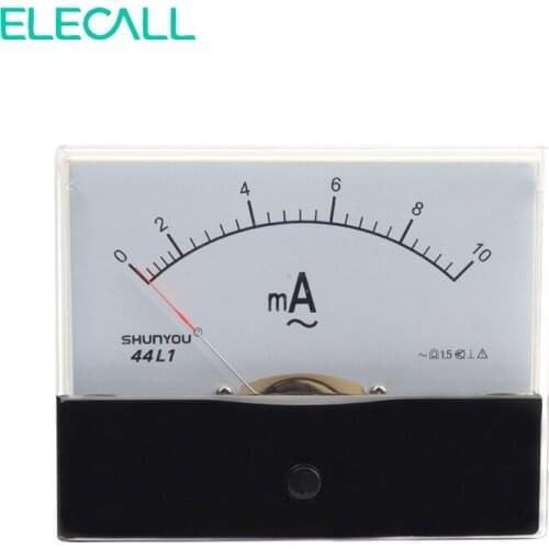 ELECALL 44L1 10mA Rectangle Panel AC 0-30A Analog Ammeter Amper Meter Gauge Class 2.5 Accuracy