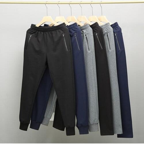 High Quality Men Joggers Full Length Drawstring Waist Trousers Fashion Casual Black Gray Sweatpants Gym Pants 4XL 5XL