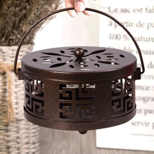 Wrought Iron Insect Mosquito Coil Holder Innovative Home Incense Sandalwood Mosquito Repellent Coil Holder Portable Anti Scald