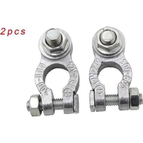 2 pcs Battery Terminal for Car Clamp Clips Aluminum Alloy Connector Auto Replacement