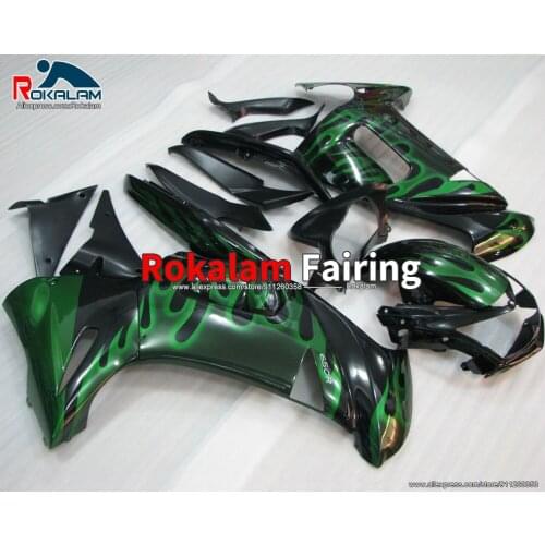 Motorbike Body Kit For Kawasaki ER-6F 650R Ninja 2006 2007 2008 ER-6F 06 08 Green Black Motorcycle Bodyworks (Injection Molding)