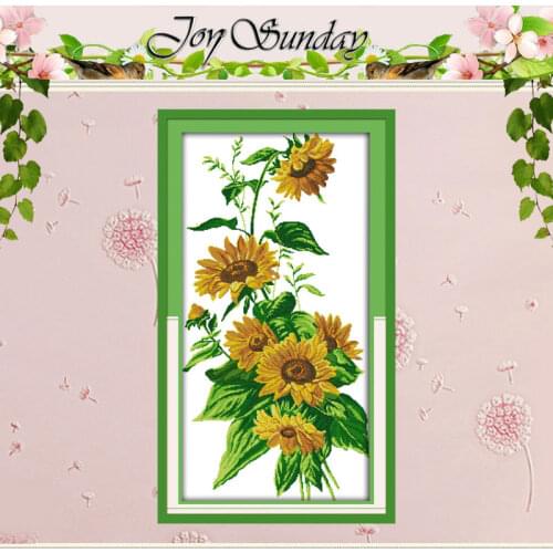 Sunflowers Patterns Counted Cross Stitch 11CT 14CT Cross Stitch Set Wholesale Flower Cross-stitch Kit Embroidery Needlework