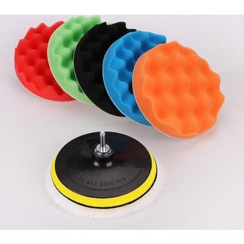 5/6/7 Inch Car Polishing Pads Kit Clean Sponge Waxing Buffing Pad Thread Wool Ball Auto Backer Pad Car Repair Care Felt Wheel